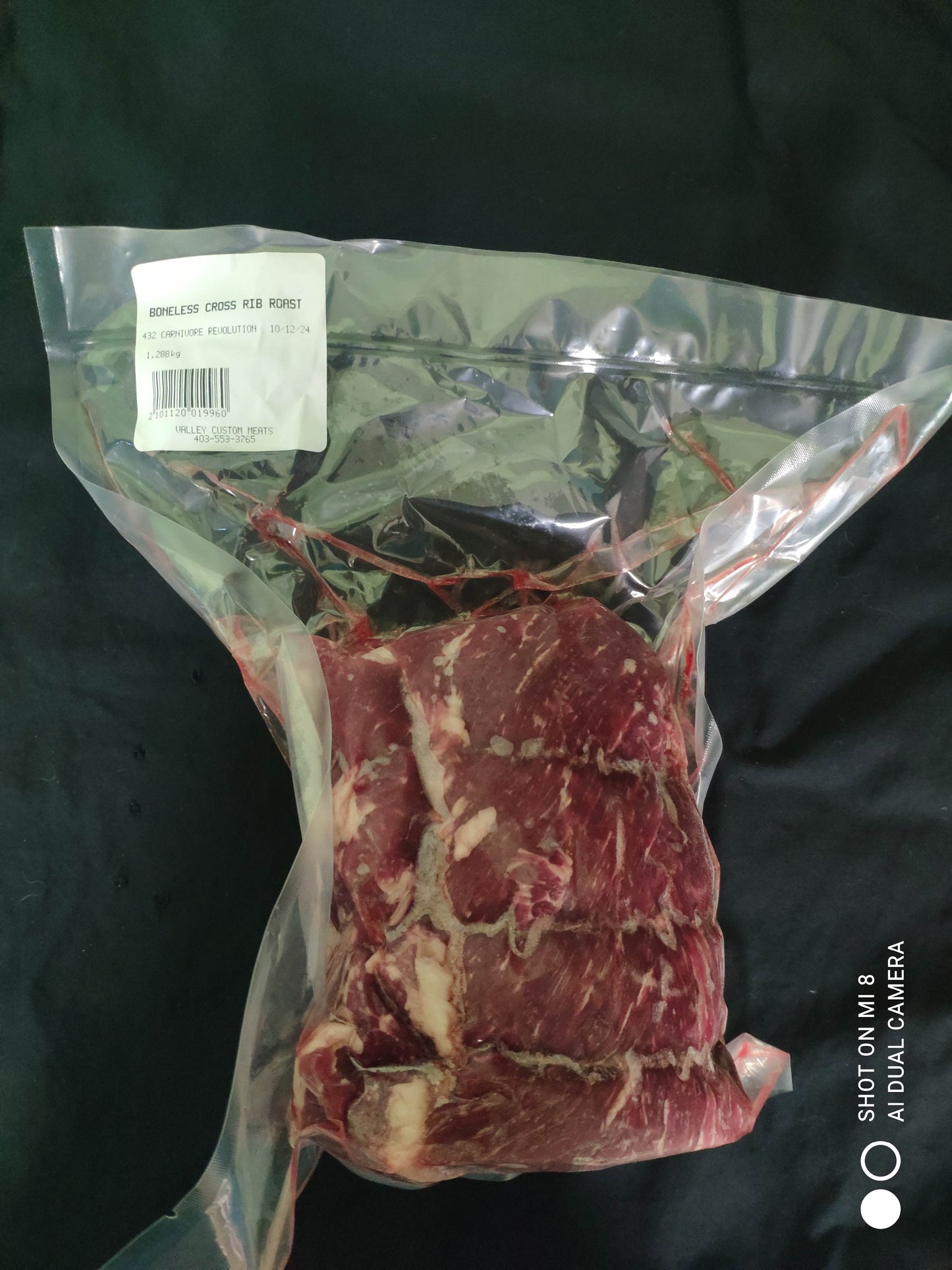 Pasture Raised, Dry Aged Cross Rib Roast from Southern Alberta Beef. A great meal for the Carnivore diet.