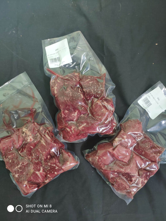 Pasture Raised, Dry Aged Stew meat from Southern Alberta Beef.