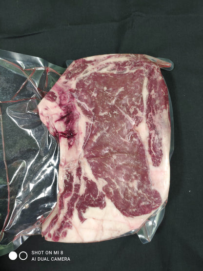Pasture Raised, Dry Aged Hormone and Antibiotic Free, Southern Alberta Rib eye steak, the focal point of any Carnivore.