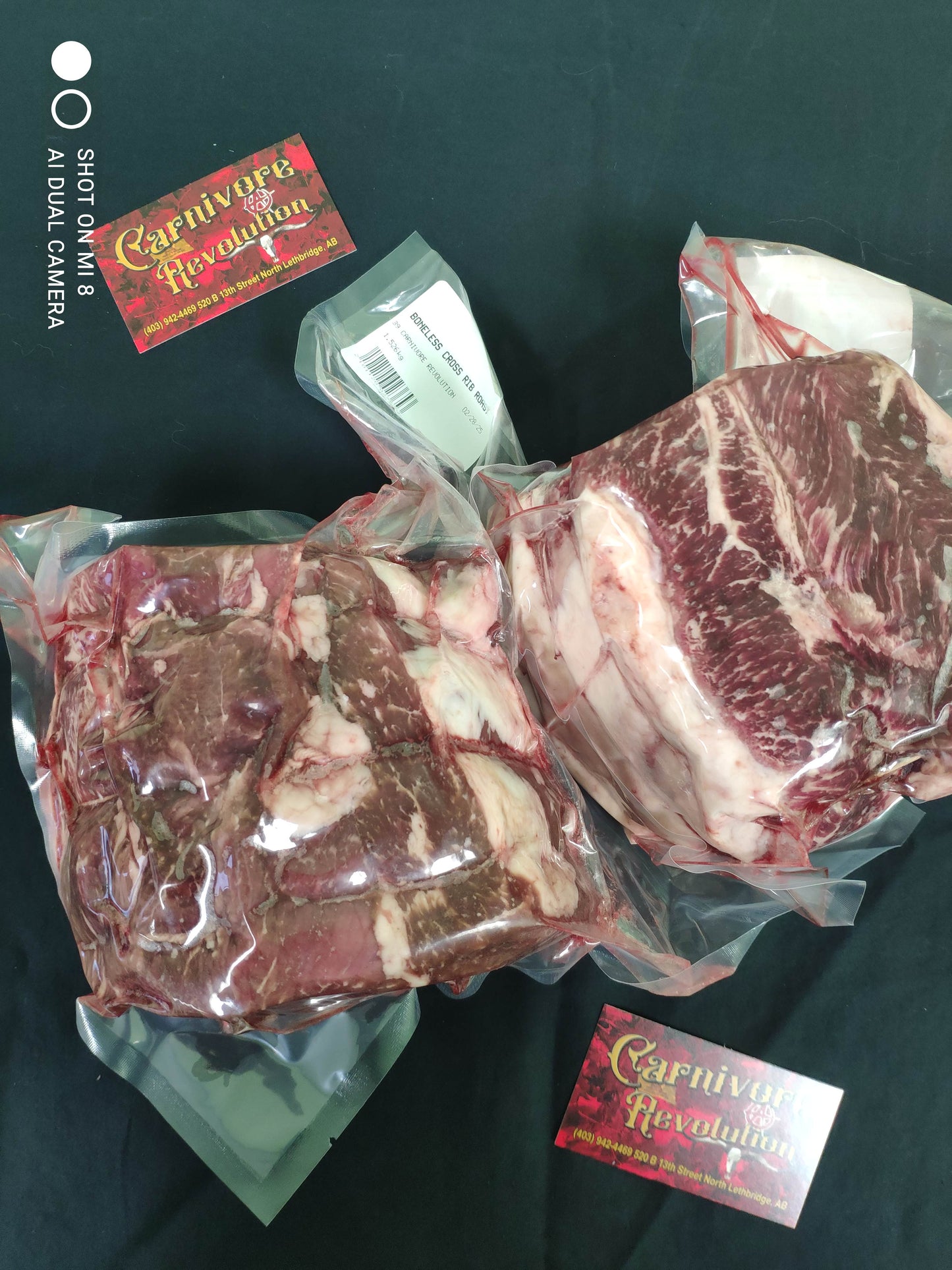 Pasture Raised, Dry Aged  Cross Rib Roast from Southern Alberta Beef.  A great meal for the Carnivore diet.