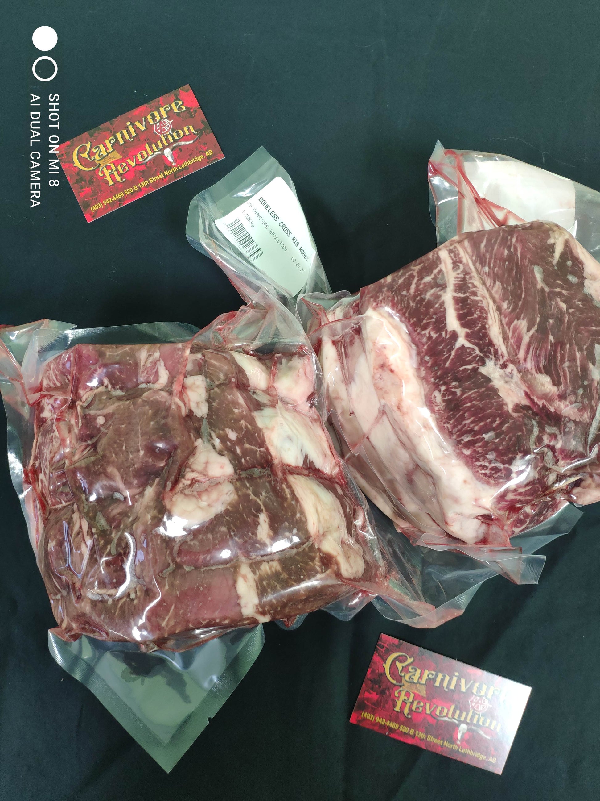 Pasture Raised, Dry Aged  Cross Rib Roast from Southern Alberta Beef.  A great meal for the Carnivore diet.