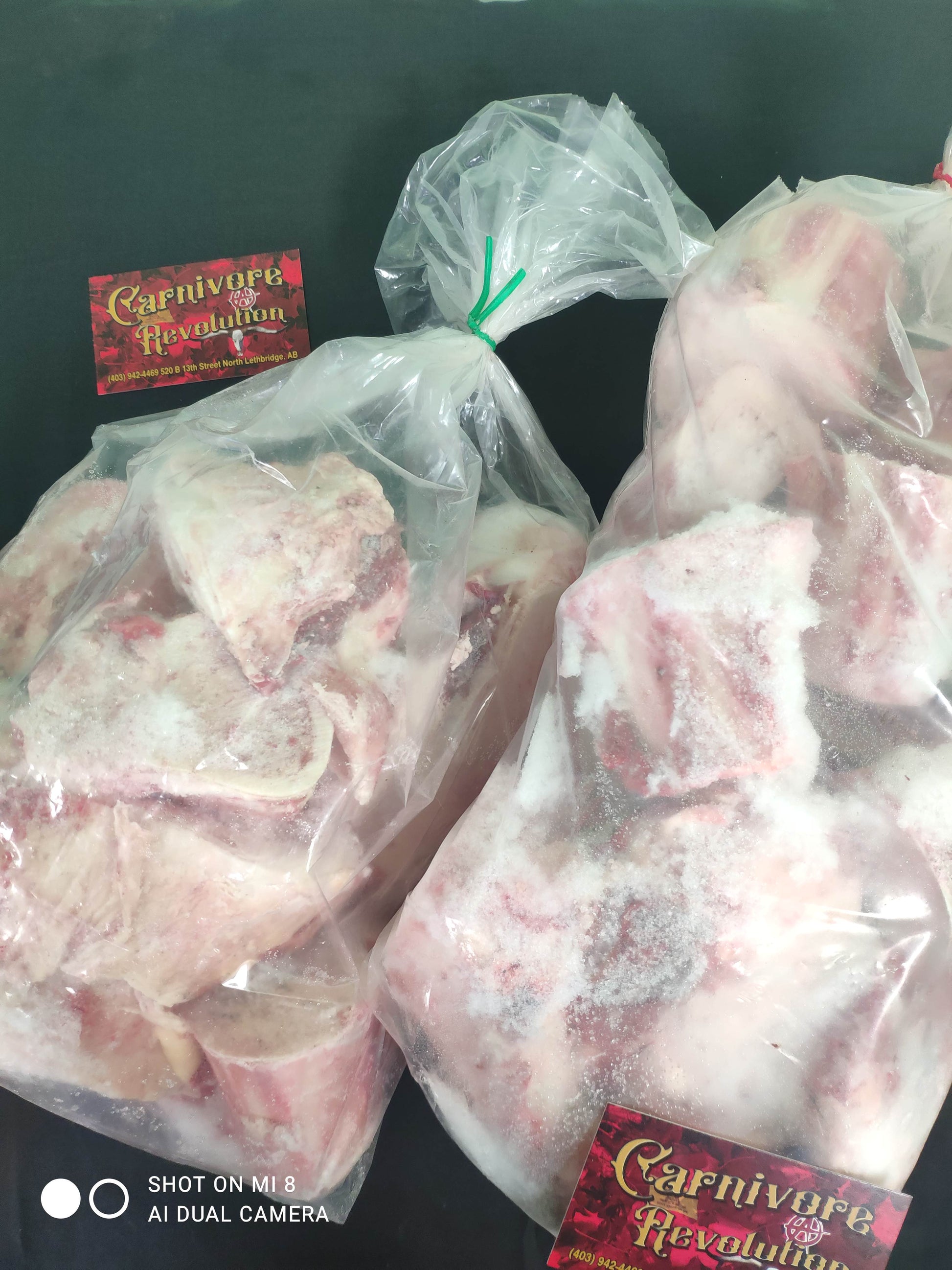 Bones from Pasture raised, dry aged Southern Alberta Beef, perfect for bone broth to accompany the Carnivore Diet.