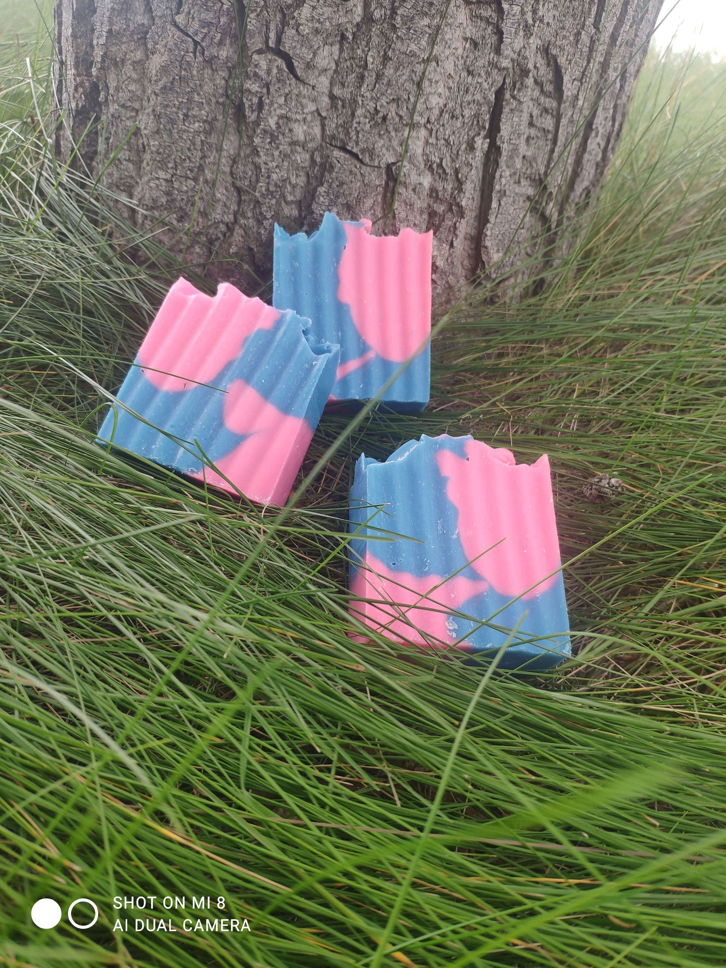 Bubblegum scented, 3x wet rendered pasture raised tallow soap bars.
