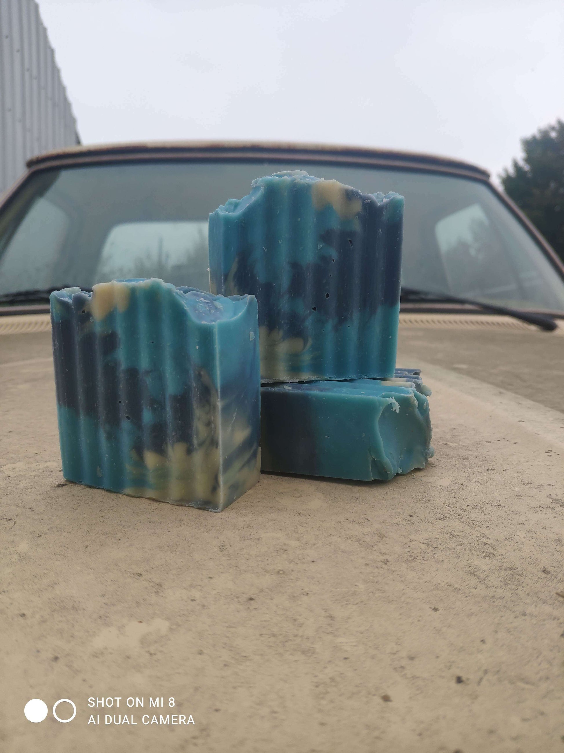 Cola scented 3x wet rendered pasture raised tallow soap bars, in Southern Alberta.